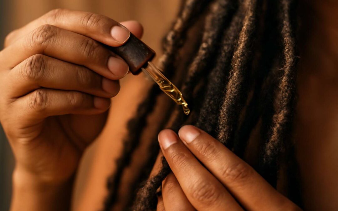 Learn how to oil dreadlocks for shiny, healthy strands