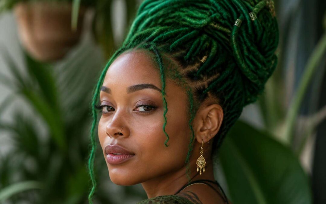green dreadlocks